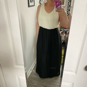 INA Beaded Trim Cream and Black Maxi - Medium